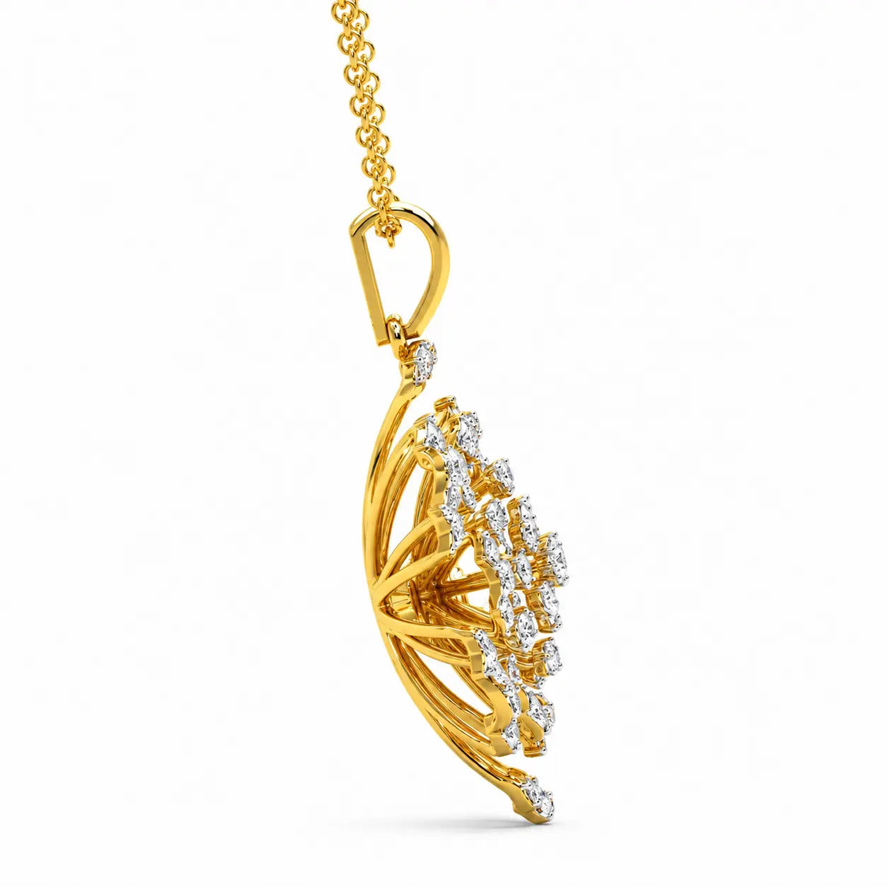 Valeria Flora Moissanite 18K Gold Plated Moissanite Diamond Pendant