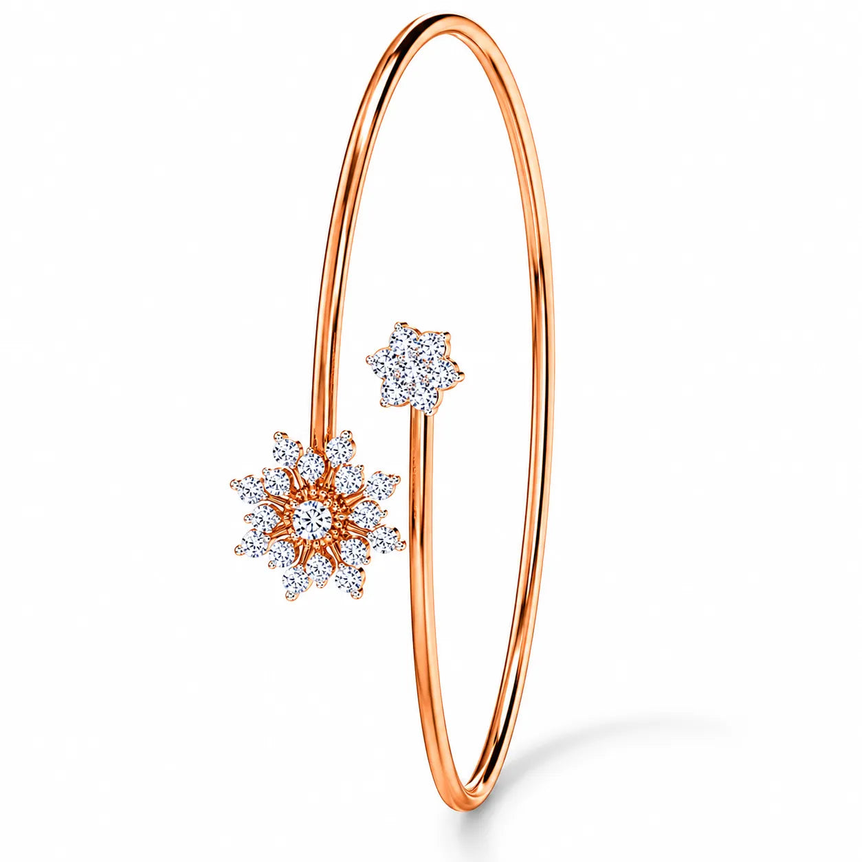 Aiman Luminous Floret 18K Gold Plated Moissanite Diamond  Bracelet