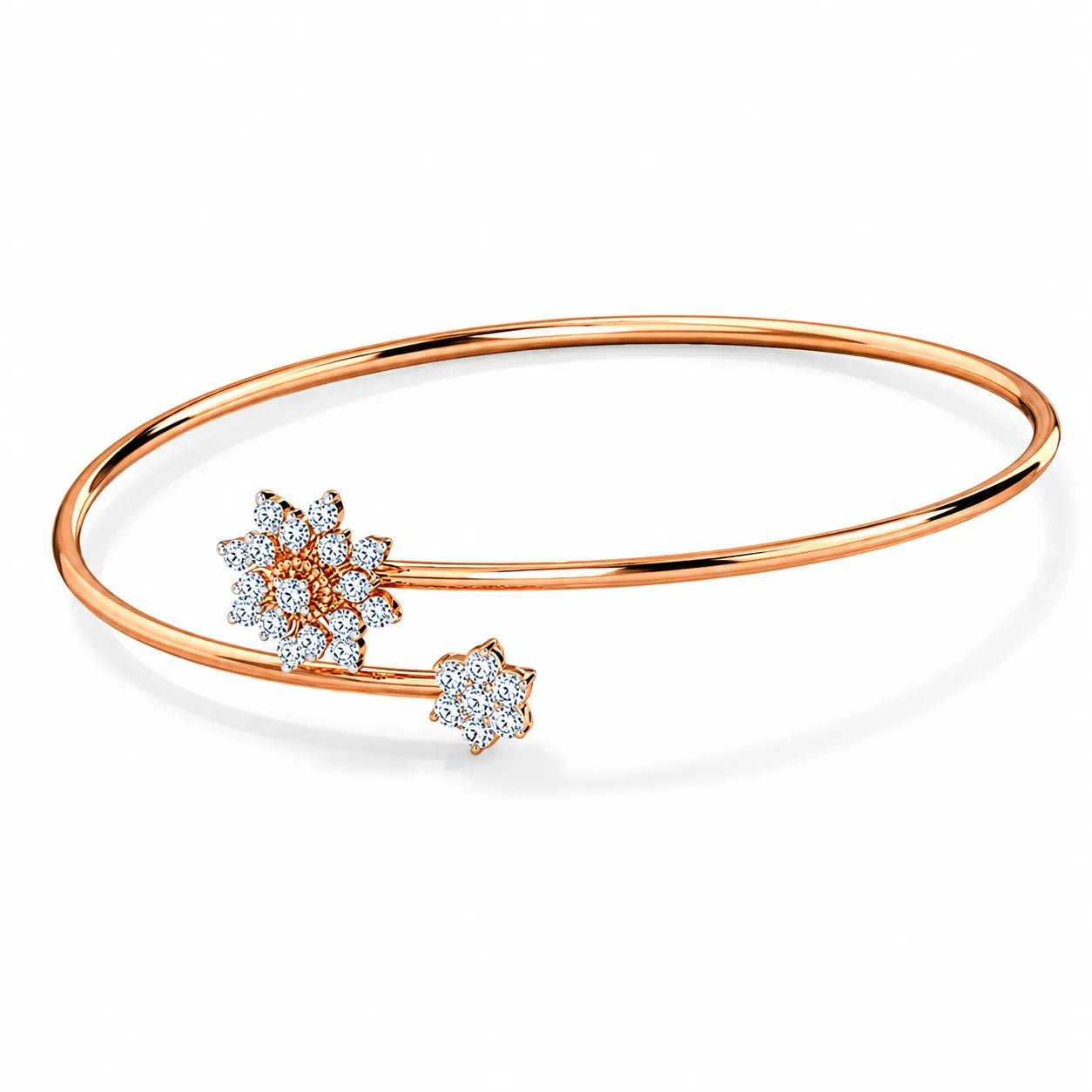 Aiman Luminous Floret 18K Gold Plated Moissanite Diamond  Bracelet