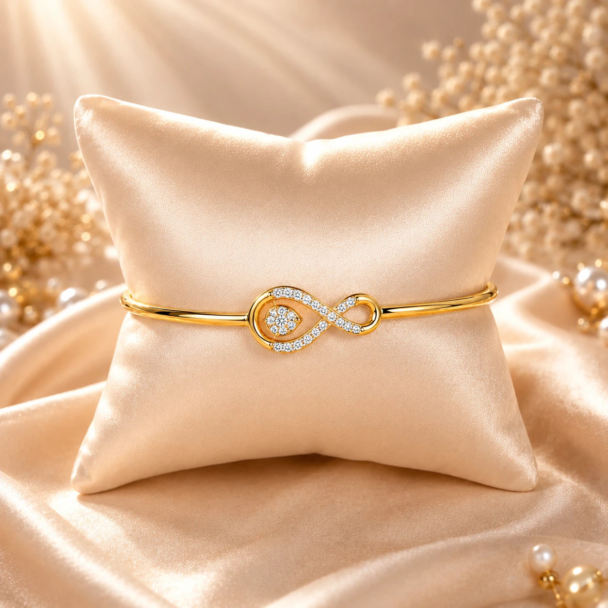 Fenia Infinity 18K Gold Plated Moissanite Diamond Bracelet