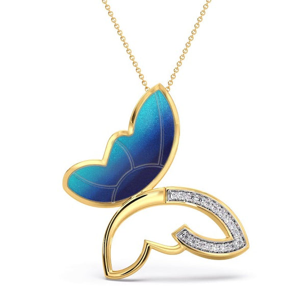 Skeeter Butterfly Moissanite Diamond Pendant