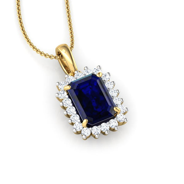 Aylin Sapphire Moissanite Diamond Casual Pendant