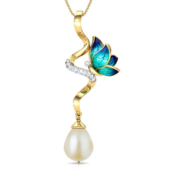 Blue Butterfly Moissanite Diamond Casual Pendant