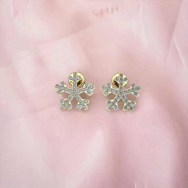 Dazzling Snowflake Moissanite Diamond Stud Earrings