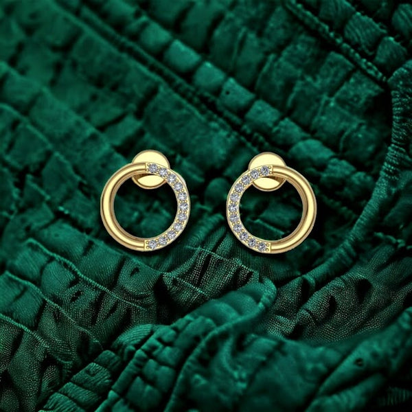 Embrace Circlet Moissanite Diamond Stud Earrings