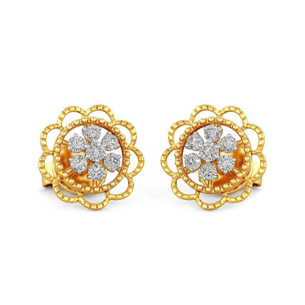 Fairy Marigold Moissanite Diamond Studs Earrings