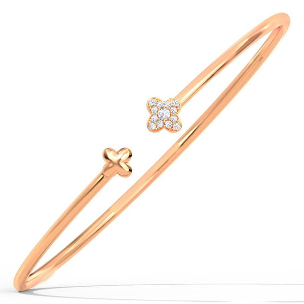 Dual Blossom Moissanite Diamond Bracelet