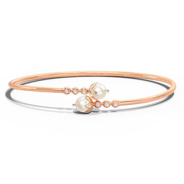 Vega Pearl Moissanite Diamond Bracelet