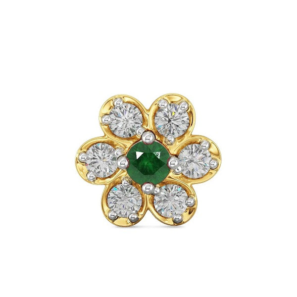 Bloom Emerald Moissanite Diamond Nosepin