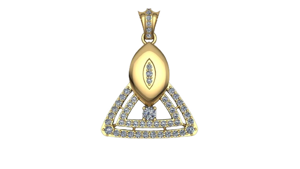 Mrinali Triangular Moissanite Diamond Pendant