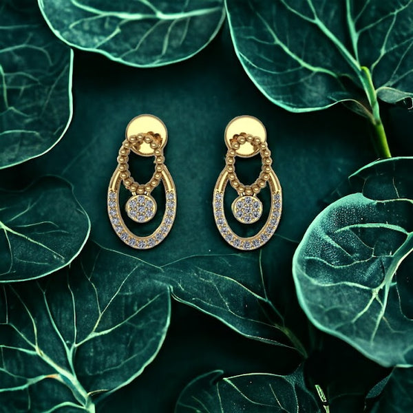 Devanshi Elliptical Moissanite Diamond Stud Earrings