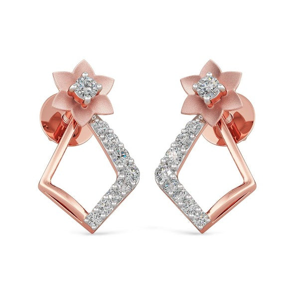 Blooming Kite Moissanite Diamond Studs Earrings