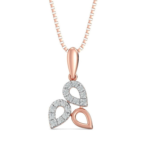Teardrop Thrice Moissanite Diamond Casual Pendant