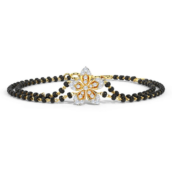 Jasmine Moissanite Diamond Mangalsutra Cum Bracelet