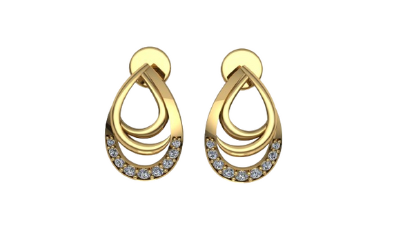 Layla Glamorous Moissanite Diamond Stud Earrings