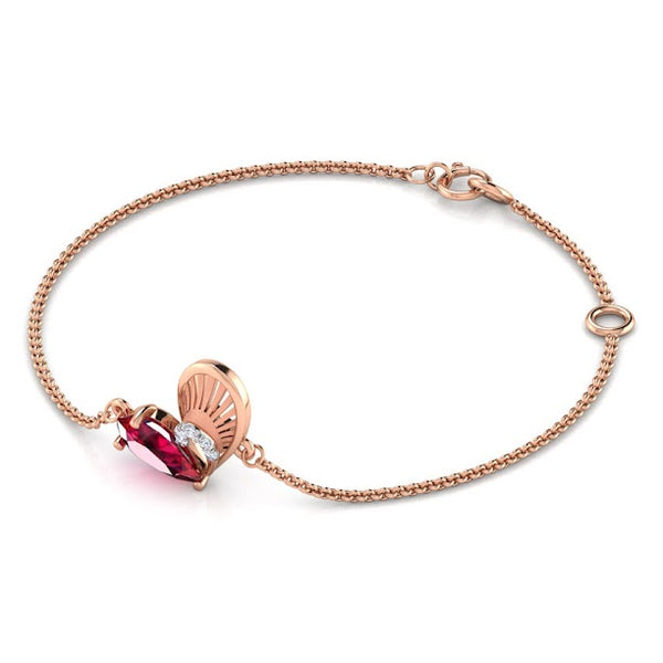 Love Flame Ruby Moissanite Diamond Bracelet