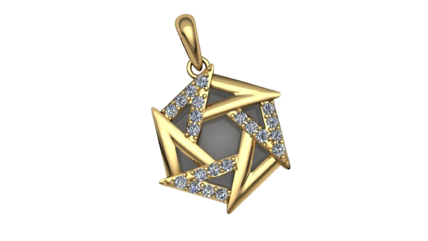 Radiant Hexagon Moissanite Diamond Pendant
