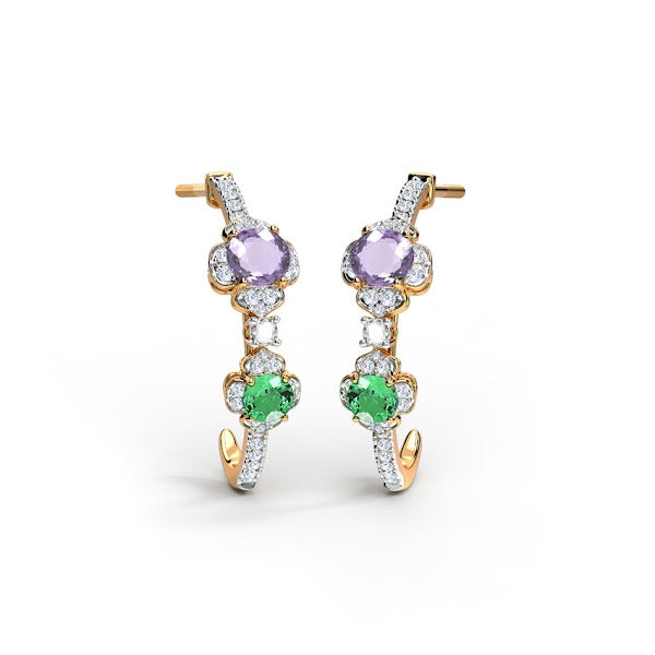 Charvi Dazzling Moissanite Diamond Hoop Earrings