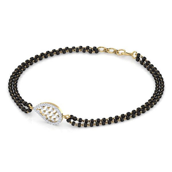 Drop Moissanite Diamond Mangalsutra Cum Bracelet
