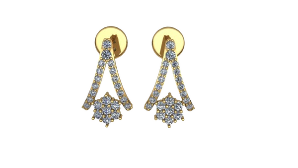 Aamiya Floret Moissanite Diamond Stud Earrings