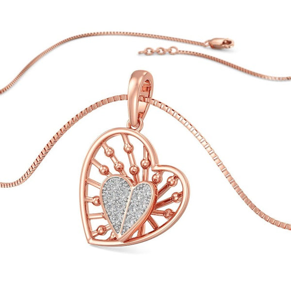 Knitted Heart Moissanite Diamond Casual Pendant