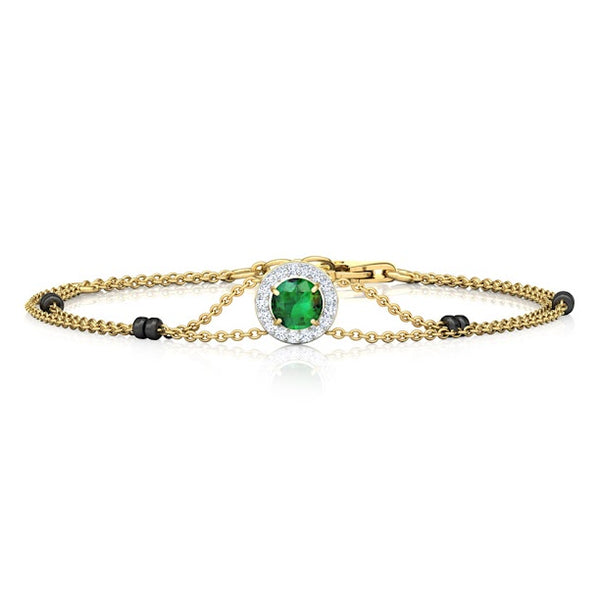 Eco Moissanite Diamond Mangalsutra Cum Bracelet
