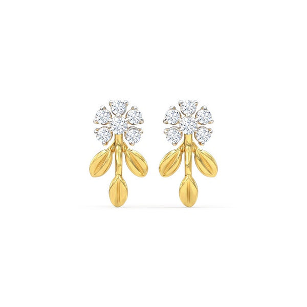Marigold Moissanite Diamond Studs Earrings