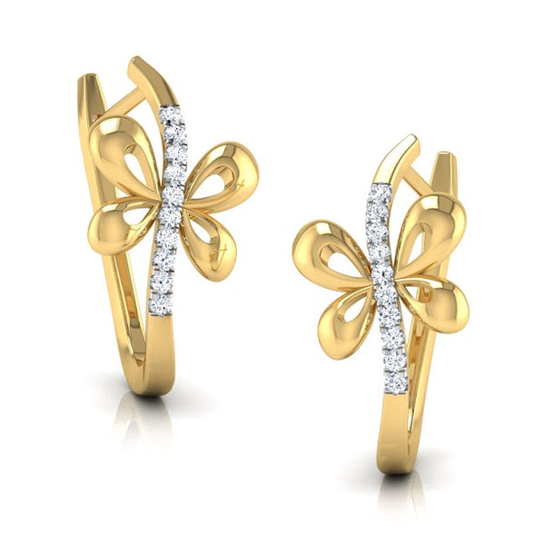 Papillon Moissanite Diamond Hoops Earrings
