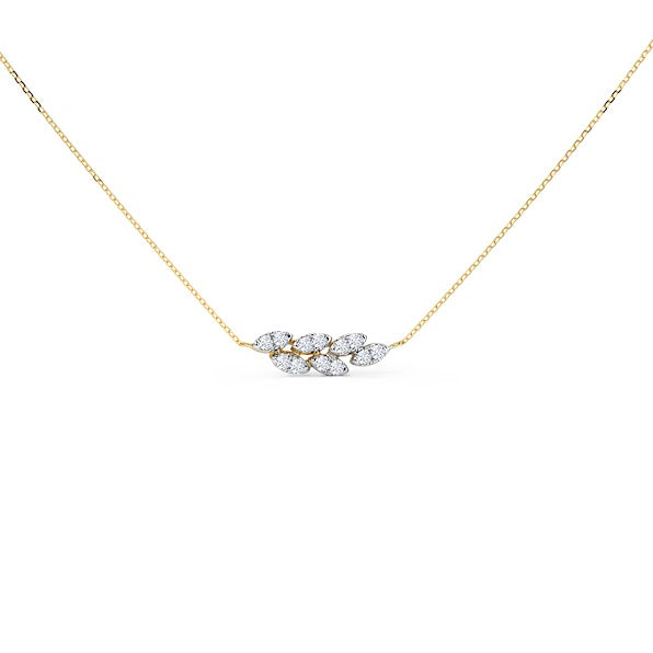 Pinnate Moissanite Diamond Necklace