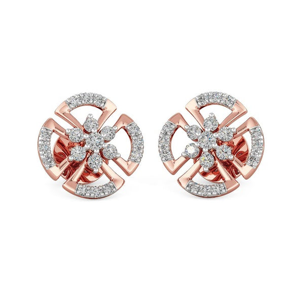 Luminous Pie Moissanite Diamond Studs Earrings