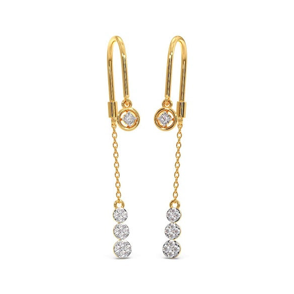Talia Moissanite Diamond Sui Dhaga Earrings