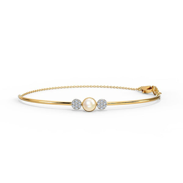 Kalika Pearl Moissanite Diamond Bracelet