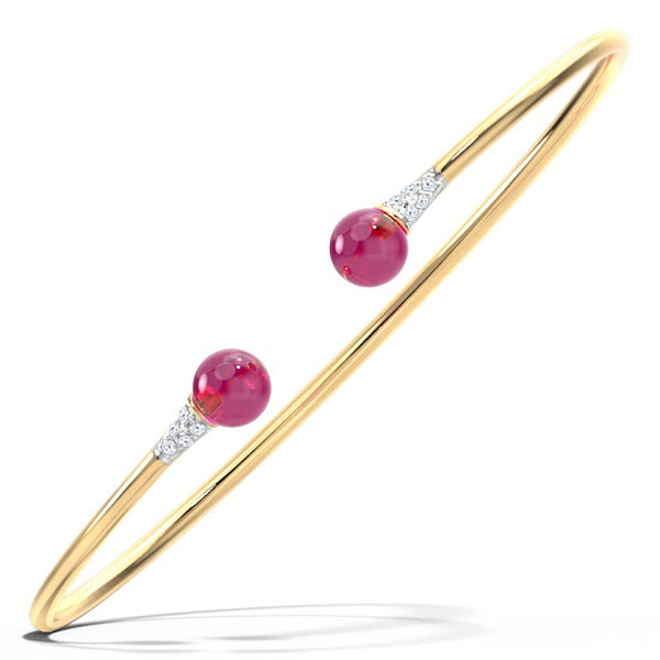 Elegant Cherry Ruby Moissanite Diamond Bracelet