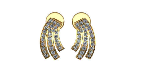 Ciara Moissanite Diamond Stud Earrings