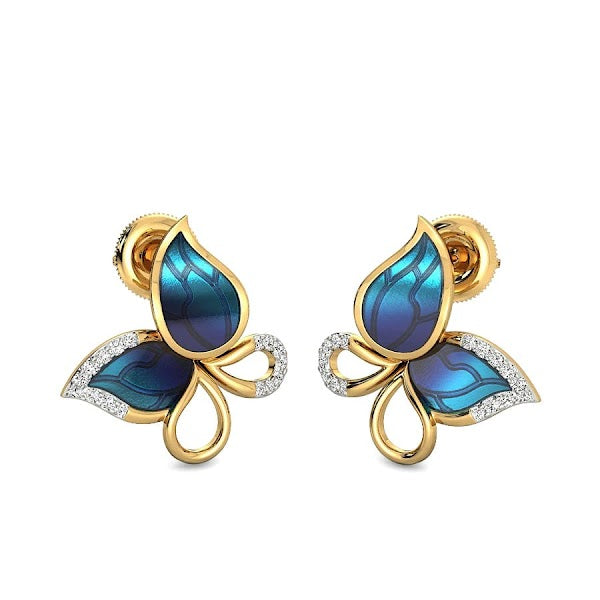 Esmerize Butterfly Moissanite Diamond Stud Earrings
