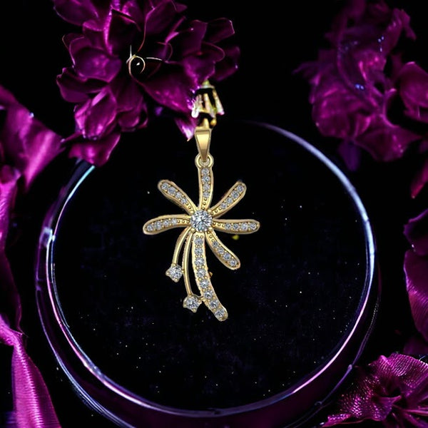 Alluring Floret Moissanite Diamond Pendant