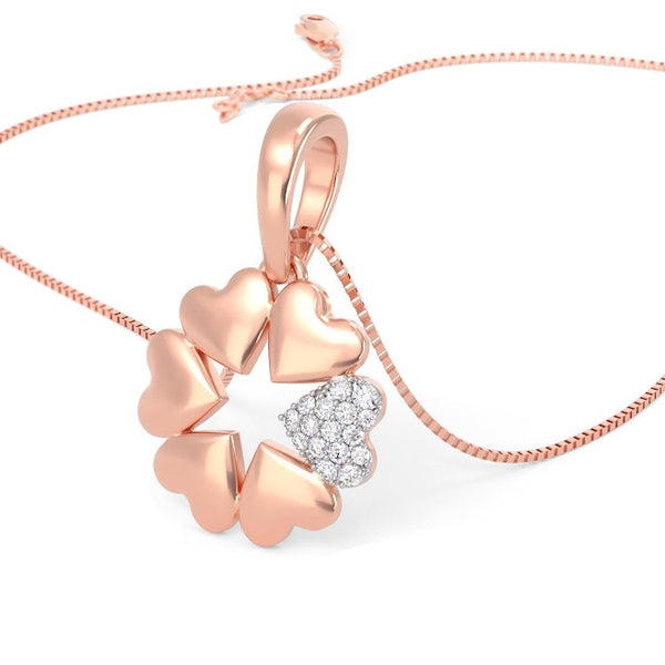 Heart Bunch Moissanite Diamond Casual Pendant