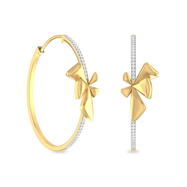 Melody Moissanite Diamond Hoops Bali cum Earrings
