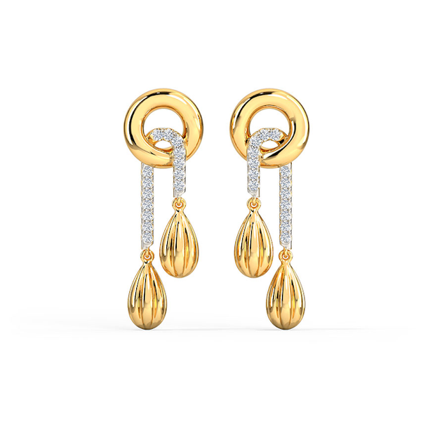 Halo Moissanite Diamond Drops Earrings