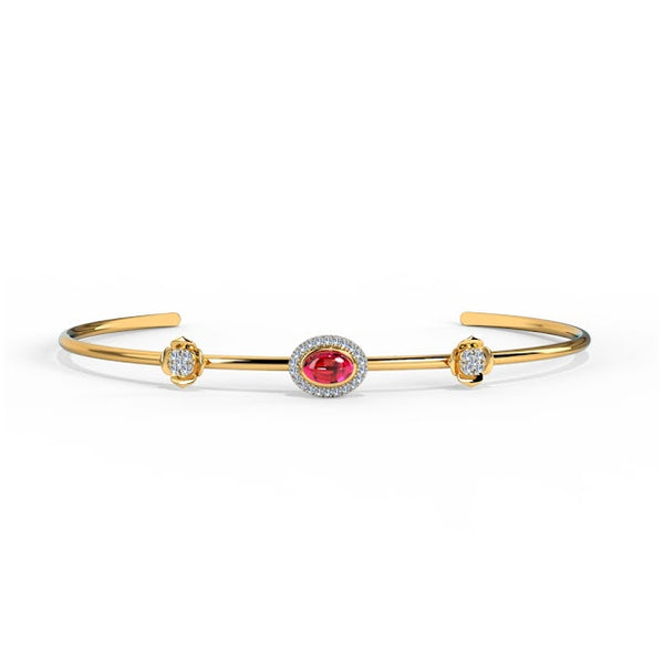 Twinkle Ruby Moissanite Diamond Bracelet
