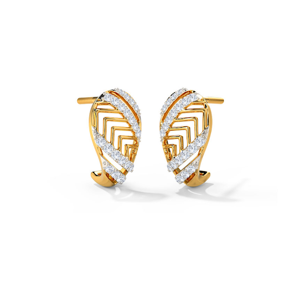 Glowing Moissanite Diamond Hoops Earrings