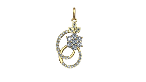 Trishika Floweret Moissanite Diamond Pendant