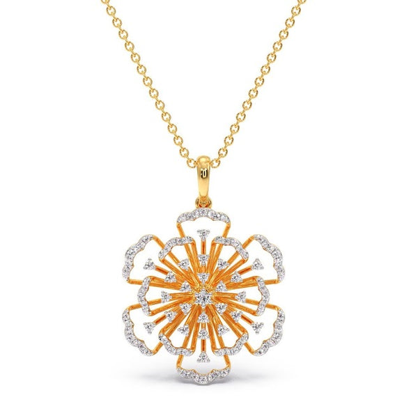 Valeria Flora Moissanite Diamond Pendant