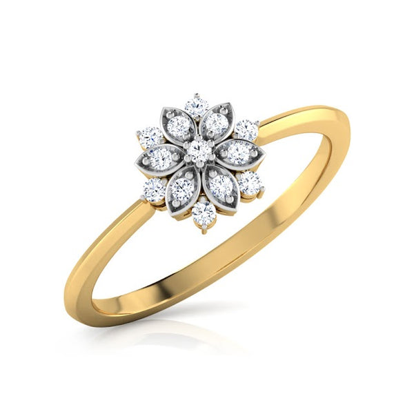 Isidora Floral Moissanite Diamond Engagement Ring
