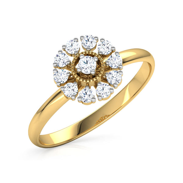 Morning Glory Moissanite Diamond Engagement Ring