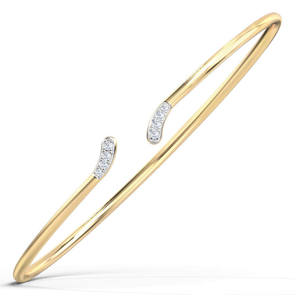 Clara Sleek Moissanite Diamond Bangle Cum Bracelet