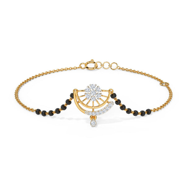 Archy Moissanite Diamond Mangalsutra Cum Bracelet